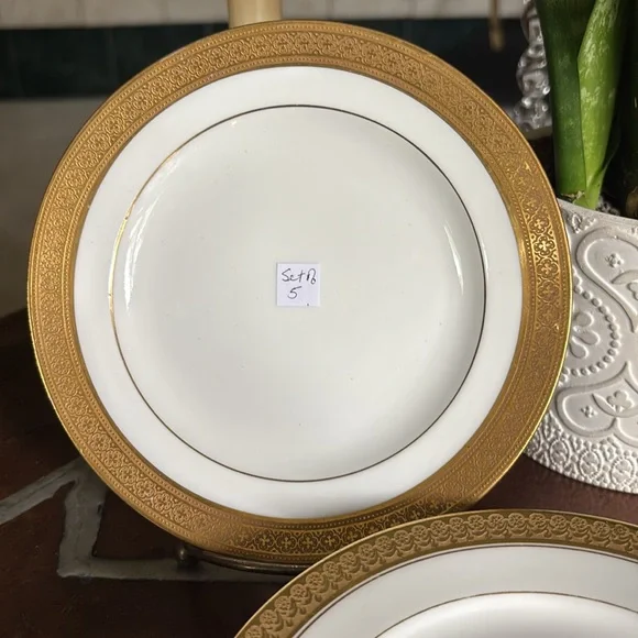 Limoges Set of 5 Small Plated - Picture 2 of 11